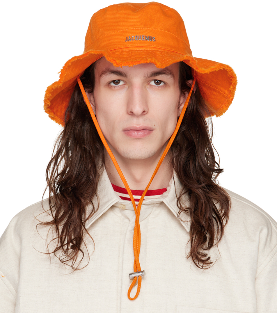 Jacquemus Orange Le Bob Artichaut Bucket Hat Ssense