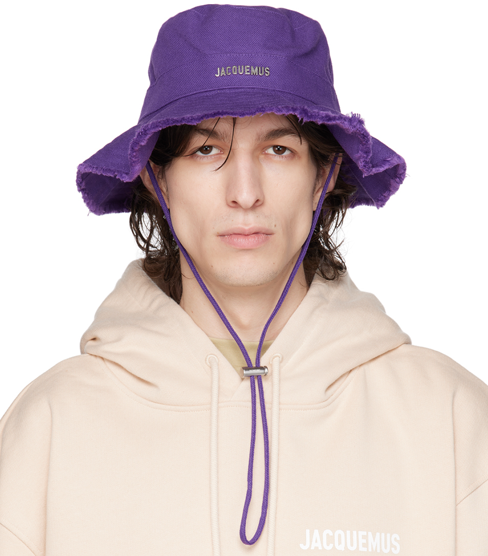 Jacquemus Purple Le Raphia 'le Bob Artichaut' Hat In 650 Purple