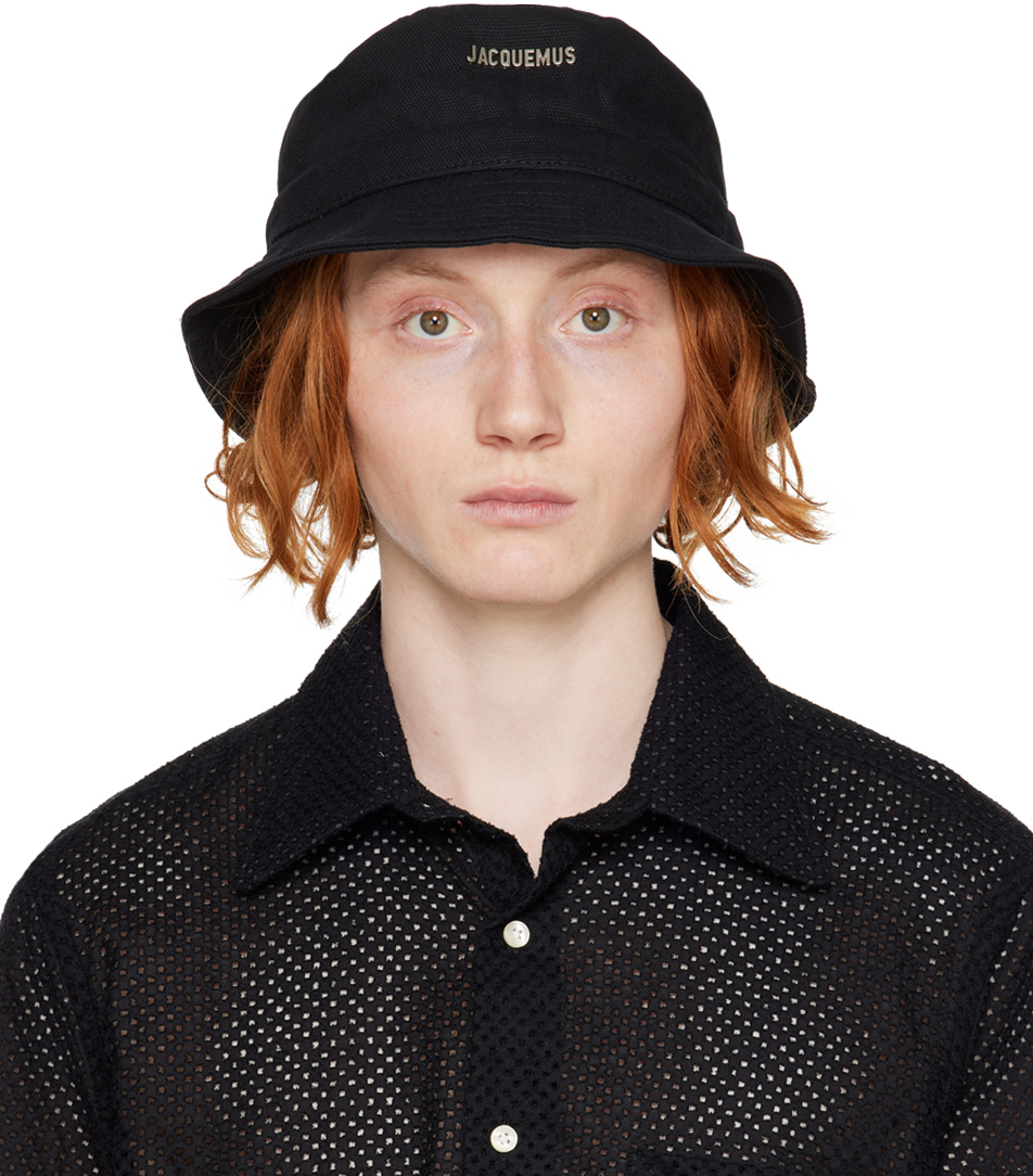 Jacquemus Black 'Le Bob Gadjo' Bucket Hat