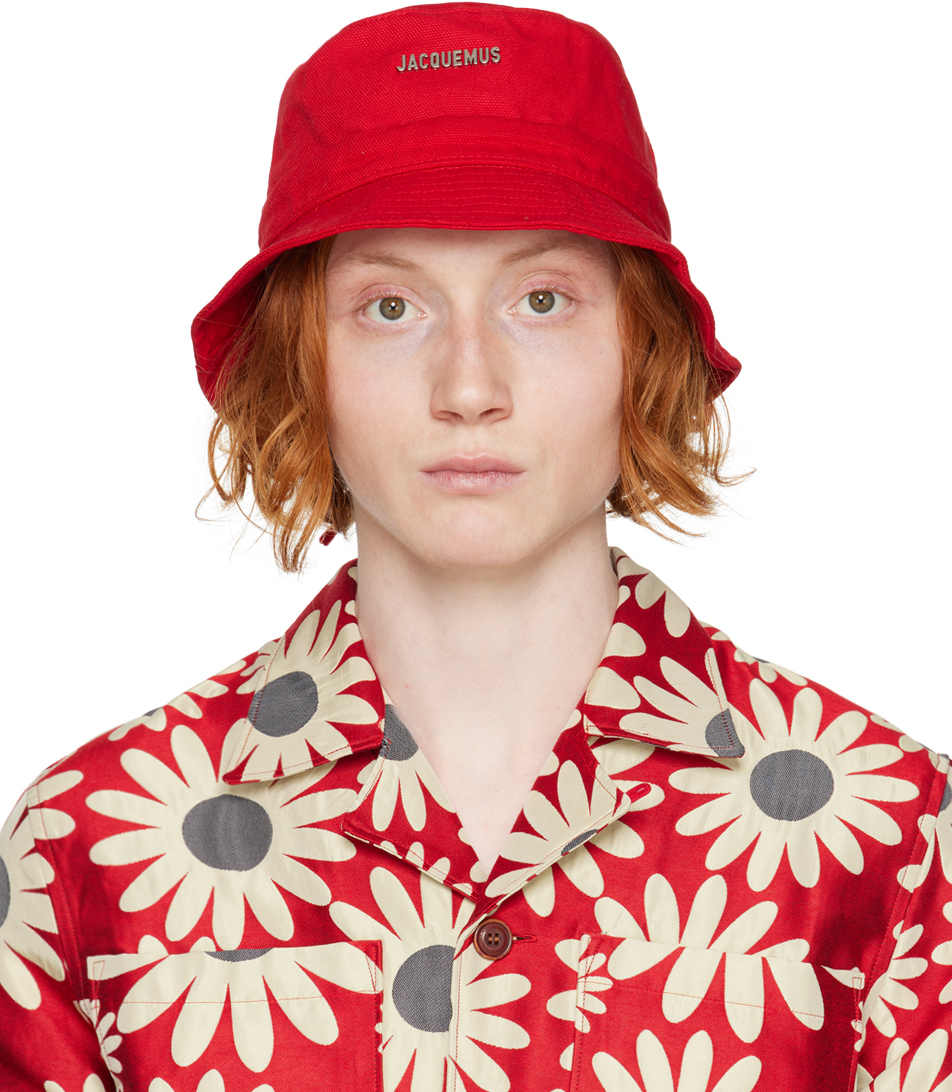 Jacquemus Red 'le Bob Gadjo' Bucket Hat In 470 Red