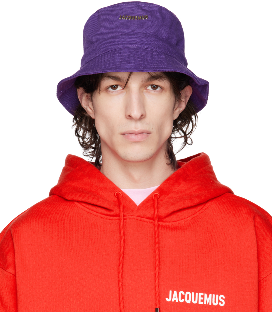 JACQUEMUS Purple Le Raphia 'Le Bob Gadjo' Hat