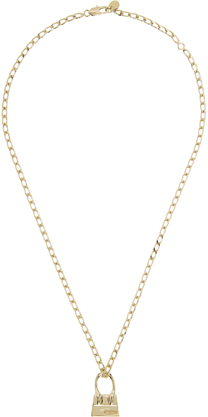 JACQUEMUS: Gold Le Papier 'Le Collier Chiquito' Necklace | SSENSE