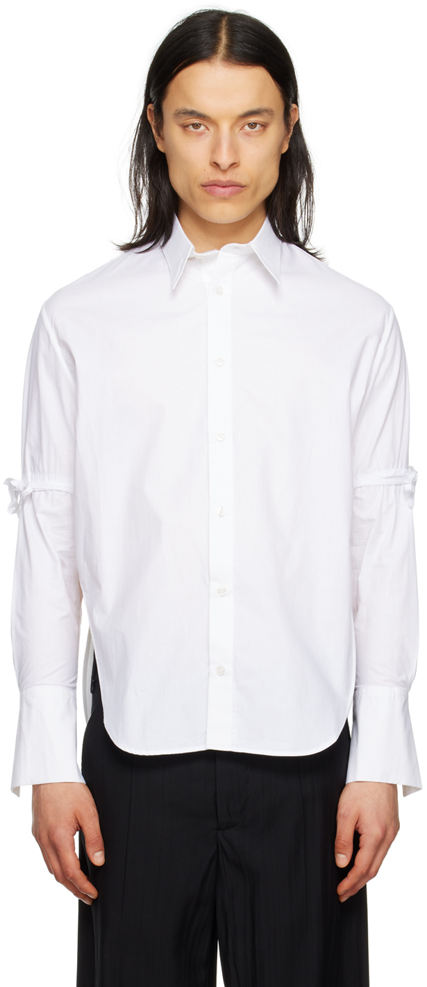 Carlota Barrera: White Drawstring Shirt | SSENSE