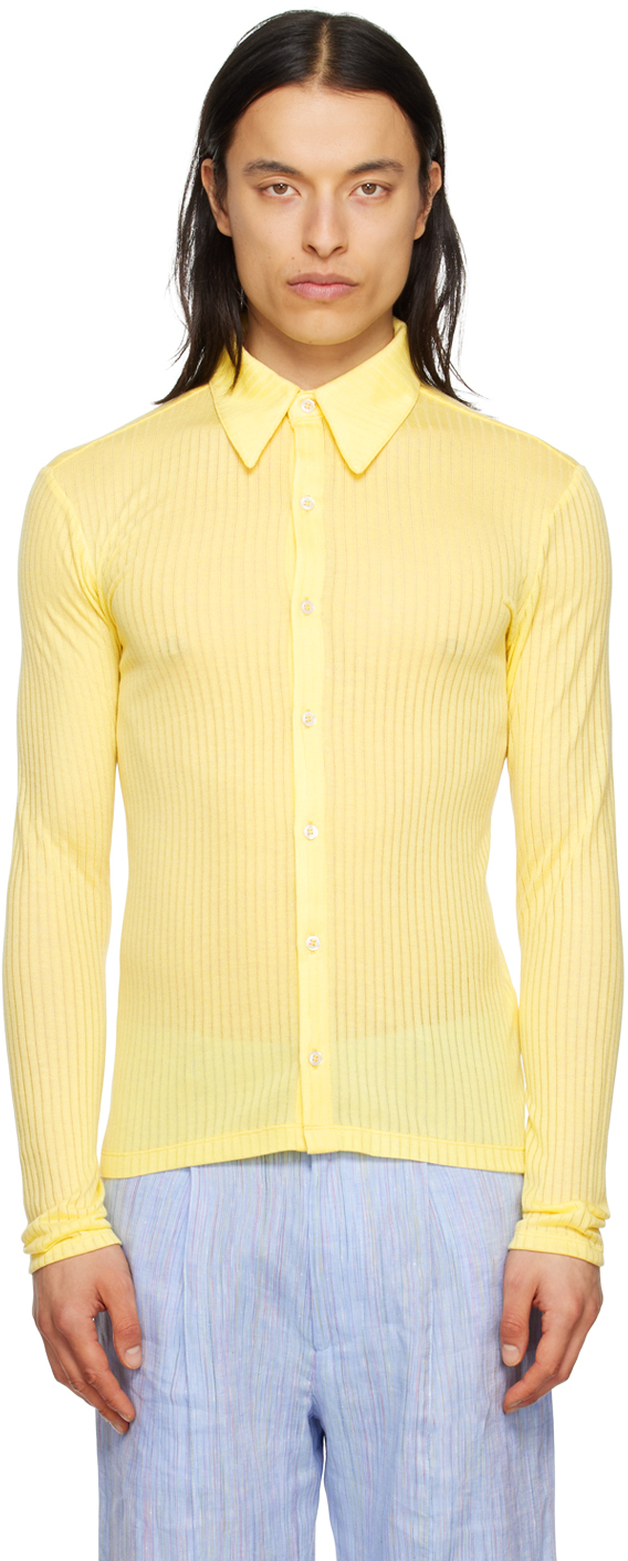 Carlota Barrera Yellow Buttoned Shirt