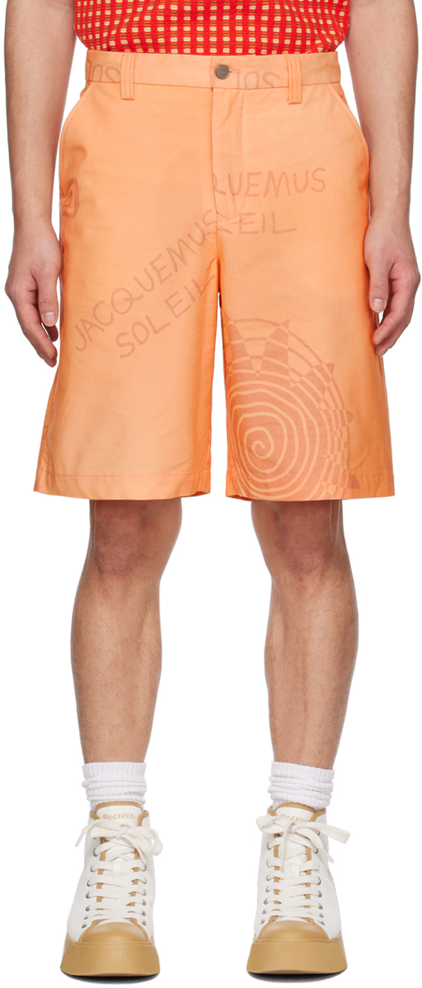 Orange Le Raphia 'Le Short Tecido' Shorts