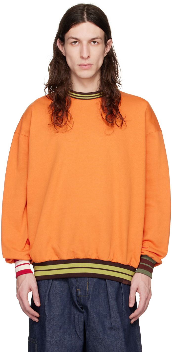 Shop Jacquemus Orange 'le Sweatshirt Lasso' Sweatshirt In 750 Orange