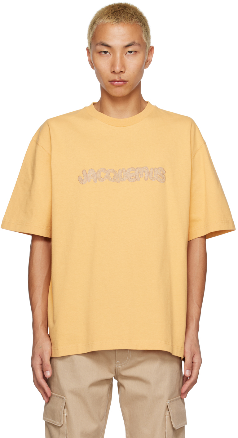 Jacquemus Le T-shirt Raphia In Yellow