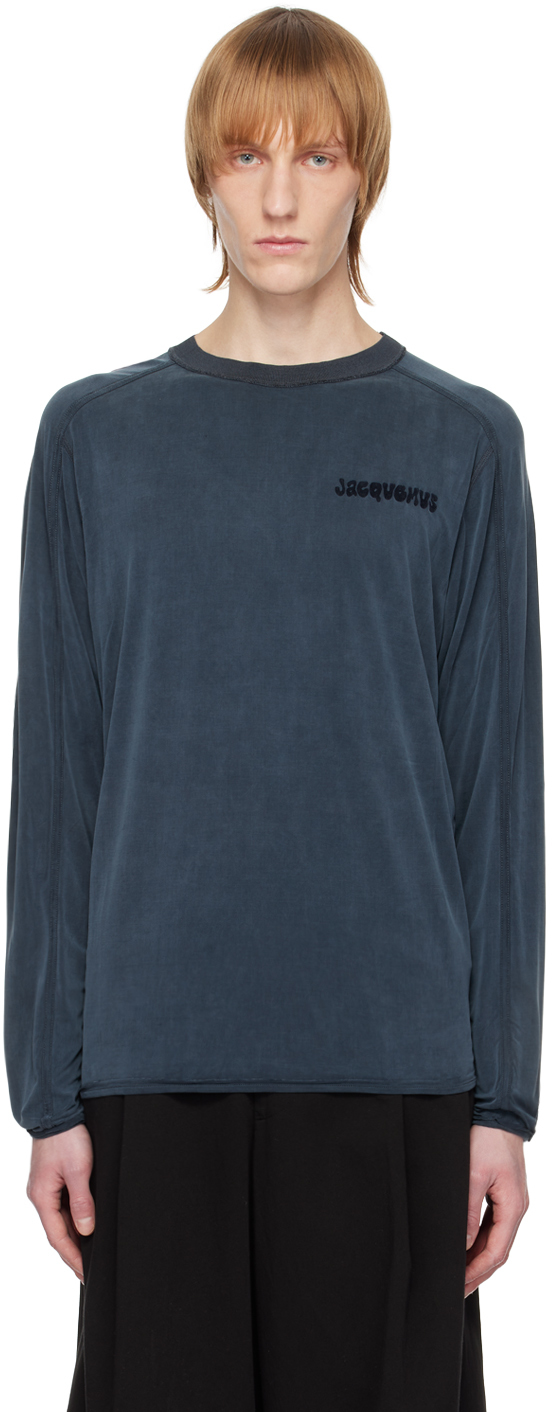 Jacquemus Navy 'Le T-Shirt Jao' Long Sleeve T-Shirt