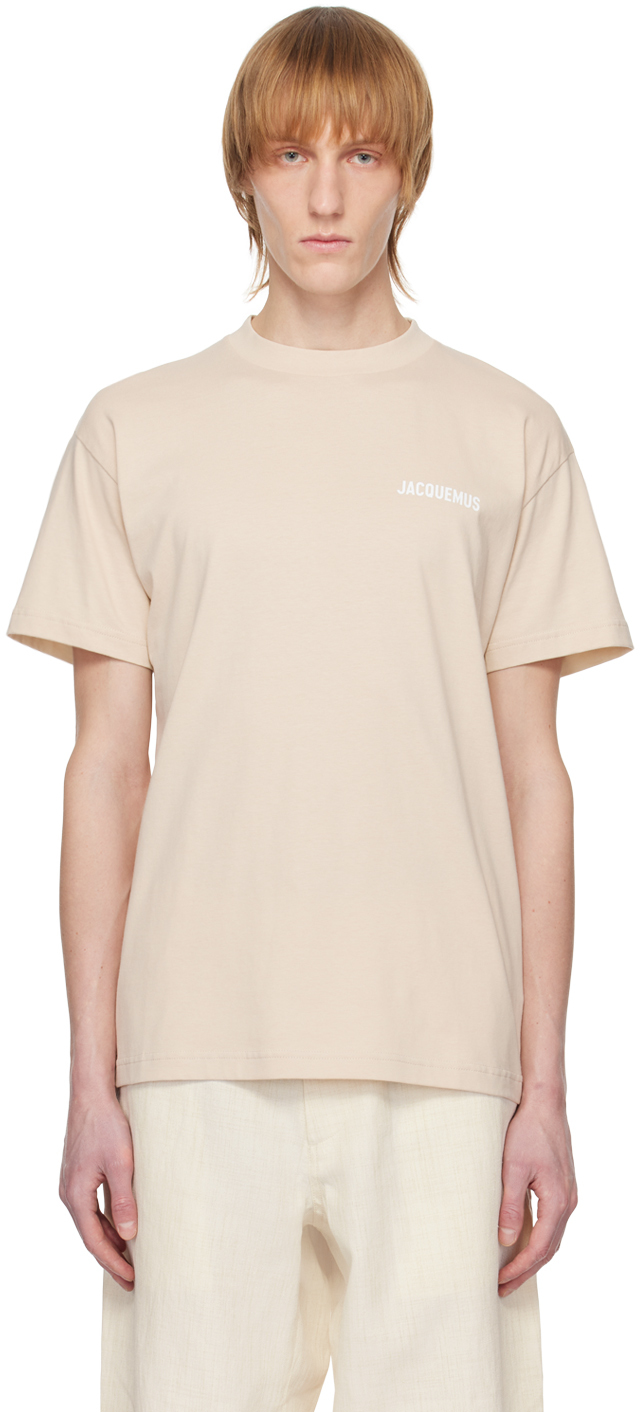 Jacquemus: Beige 'Le T-Shirt Jacquemus' T-Shirt | SSENSE