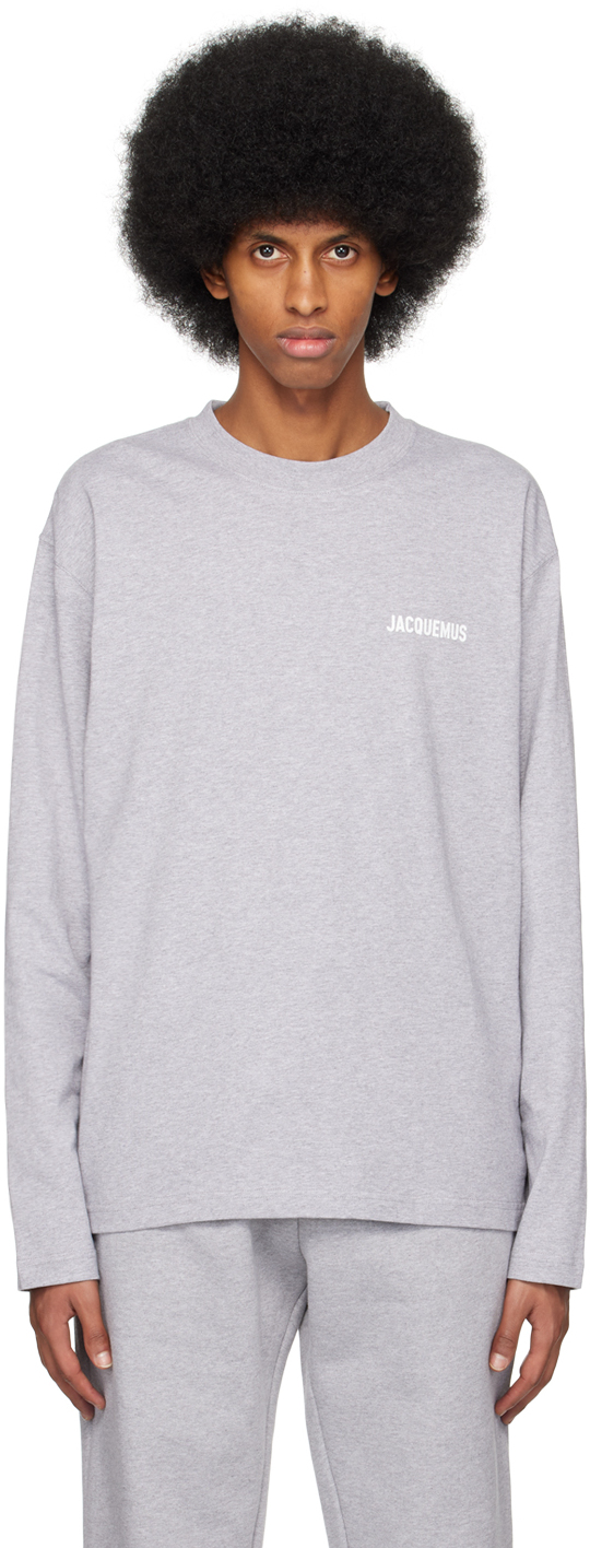 Jacquemus Gray Le Papier 'Le T-Shirt Manches Longues' Long Sleeve T-Shirt