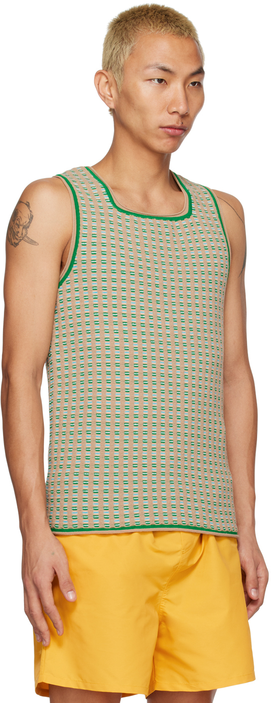 Jacquemus Le Macio Jacquard Knitted Vest In 15 Multi-beige
