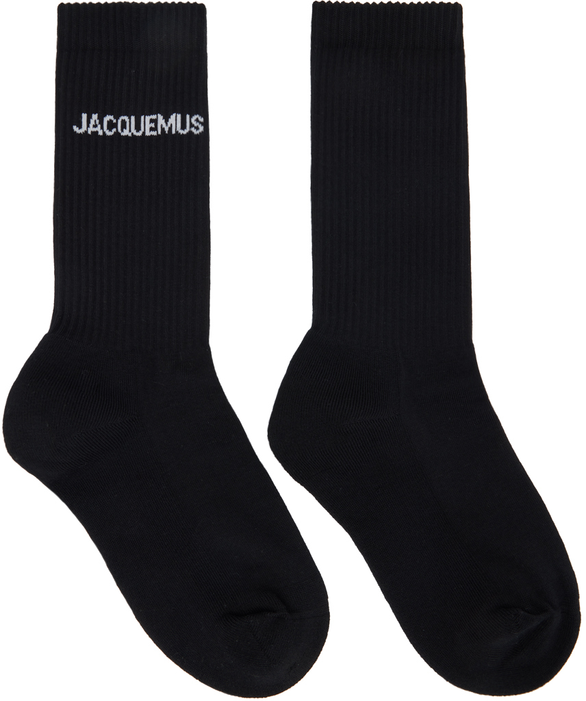 JACQUEMUS: Black Le Papier 'Les Chaussettes Jacquemus' Socks | SSENSE