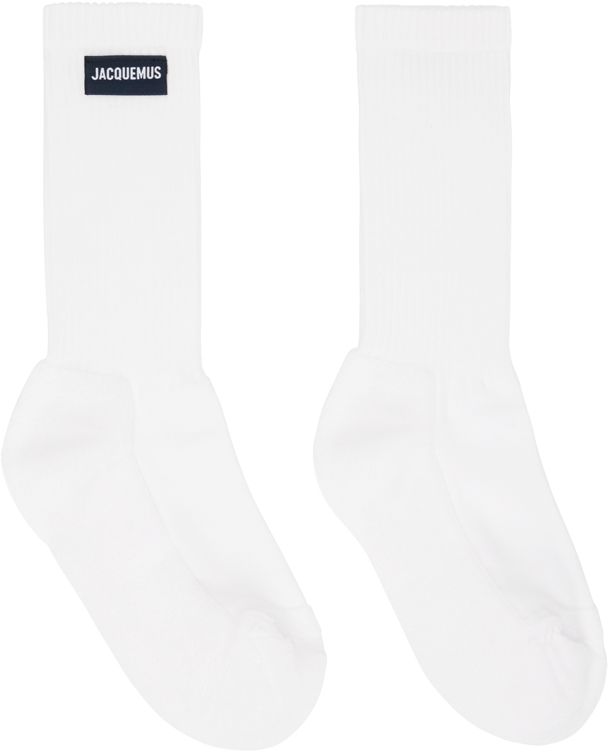 Jacquemus: White 'Les Chaussettes À L'Envers' Socks | SSENSE