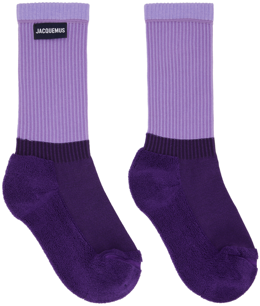 Jacquemus Purple Le Raphia 'Les Chaussettes À L'Envers' Socks