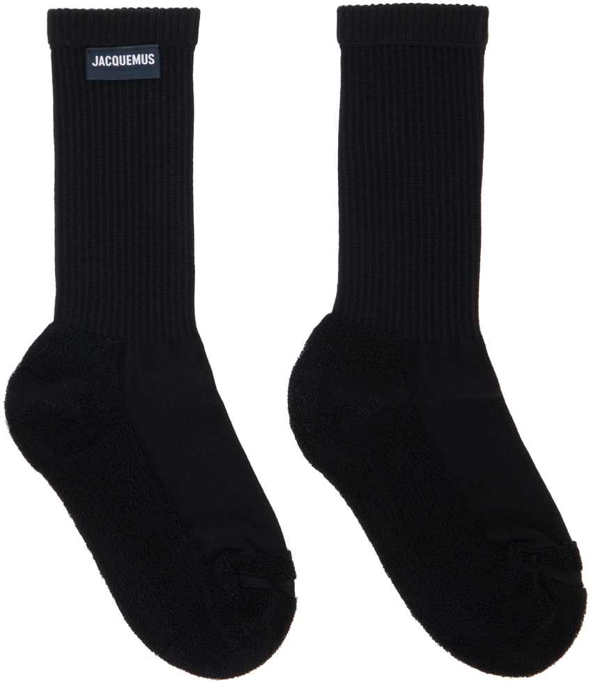 Jacquemus: Black 'Les Chaussettes À L'Envers' Socks | SSENSE Canada