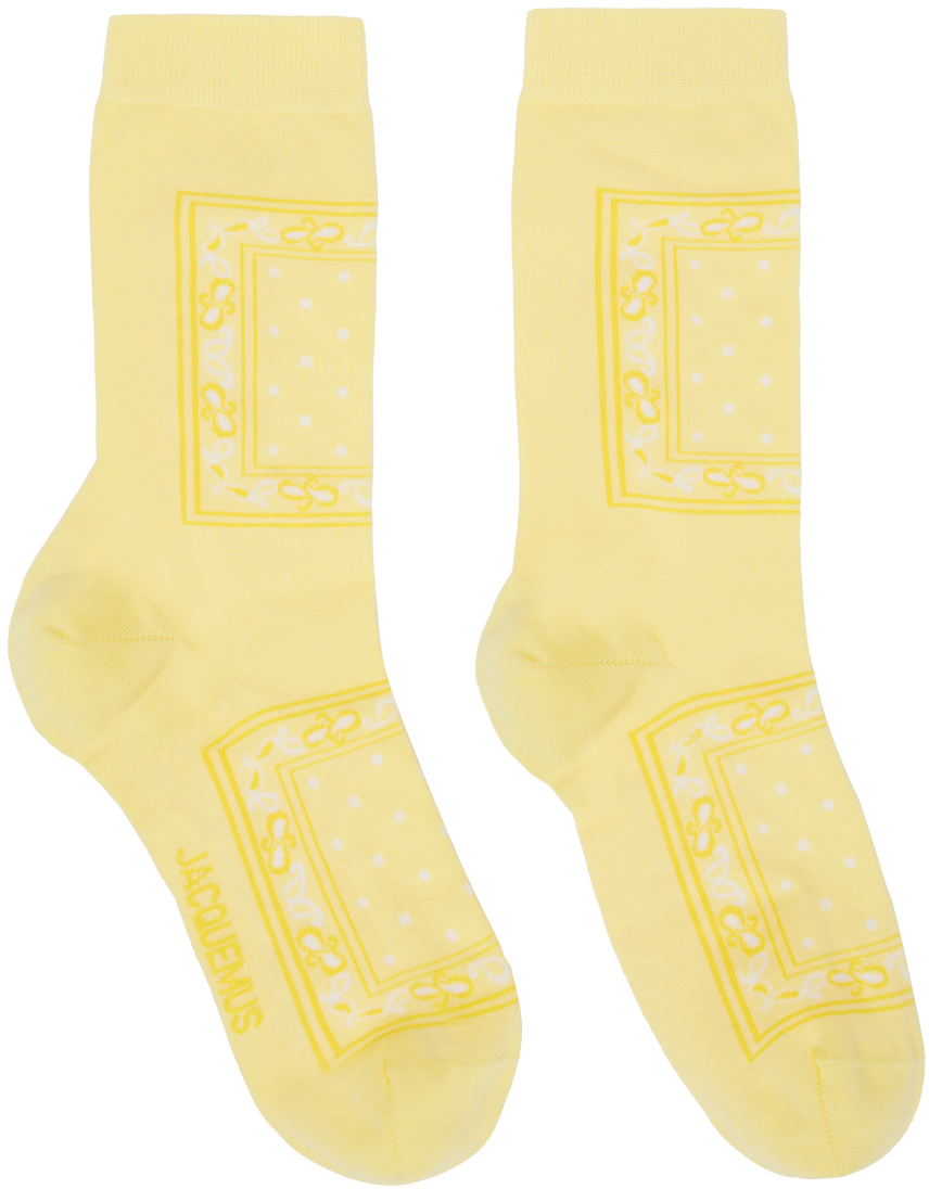 Jacquemus Yellow 'Les Chaussettes Bandana' Socks