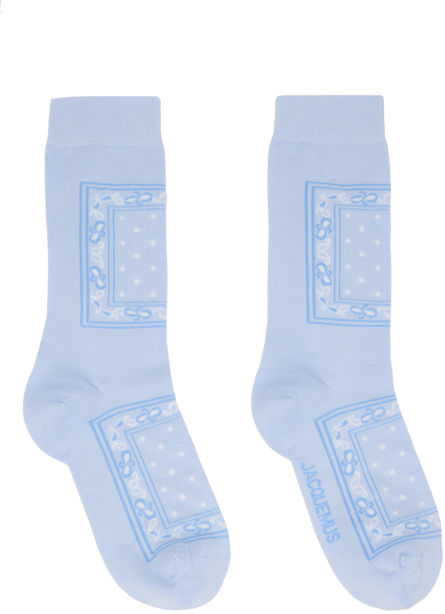 Jacquemus Blue 'Les Chaussettes Bandana' Socks