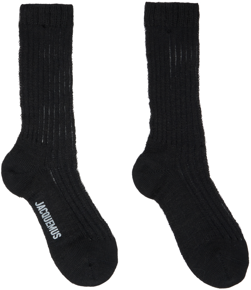 Jacquemus Black Le Raphia 'Les Chaussettes Duna' Socks