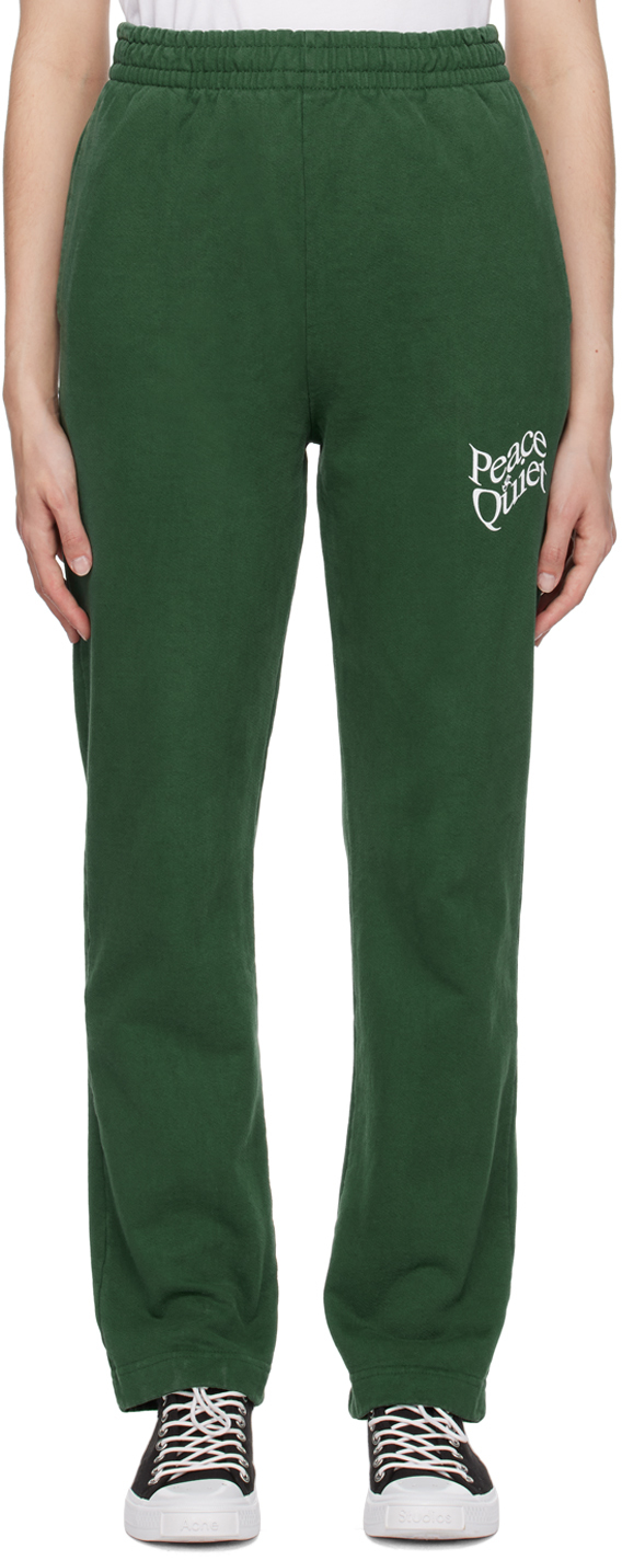 MUSEUM OF PEACE AND QUIET GREEN WARPED LOUNGE PANTS