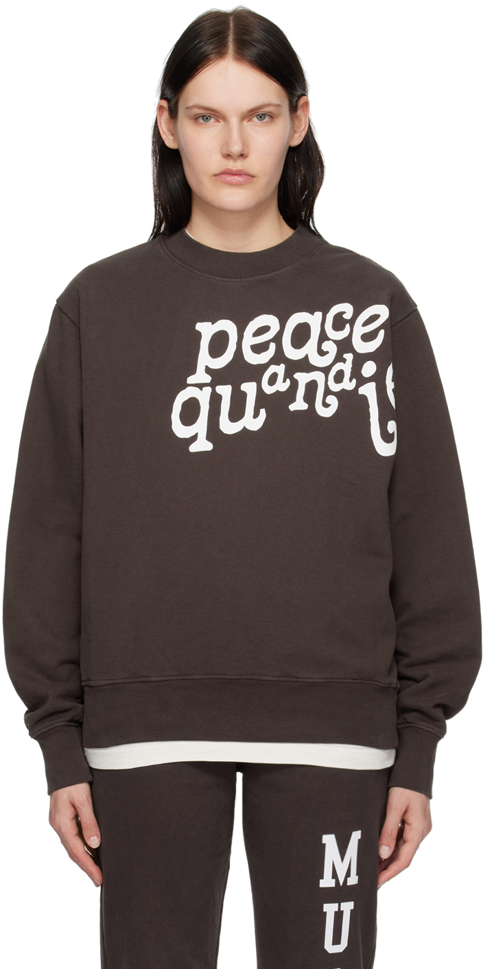 Museum Of Peace And Quiet Brown Etched Sweatshirt