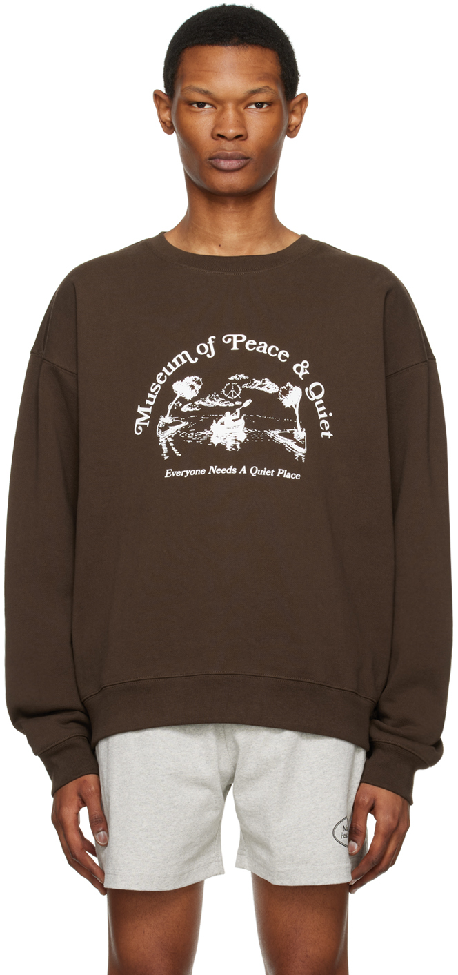 MUSEUM OF PEACE AND QUIET BROWN 'QUIET PLACE' SWEATSHIRT