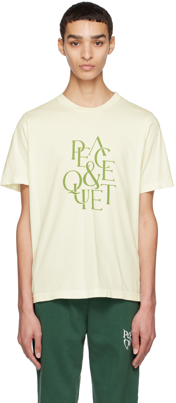 Museum Of Peace And Quiet Off-white Serif T-shirt In Bone