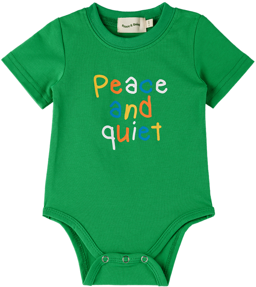 Museum Of Peace And Quiet Ssense Exclusive Baby Green Bodysuit In Kelly