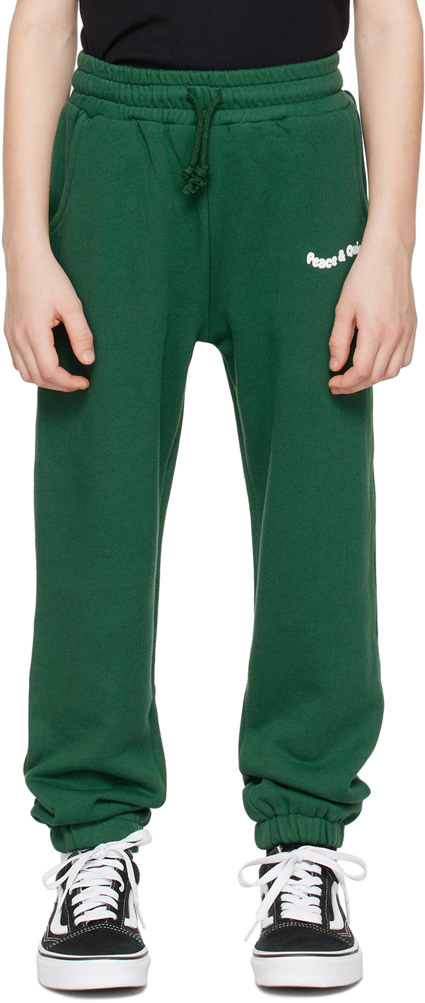 Museum Of Peace And Quiet Ssense Exclusive Kids Green Sweatpants In Forest