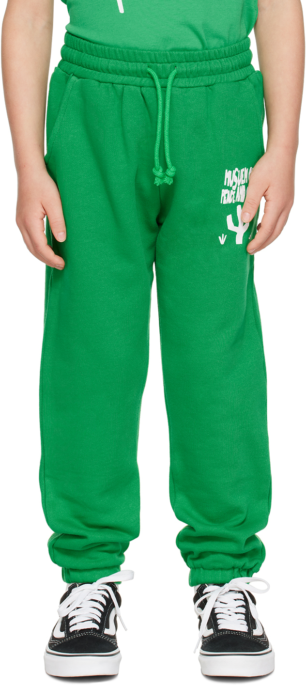 Museum Of Peace And Quiet Ssense Exclusive Kids Green Sweatpants In Kelly
