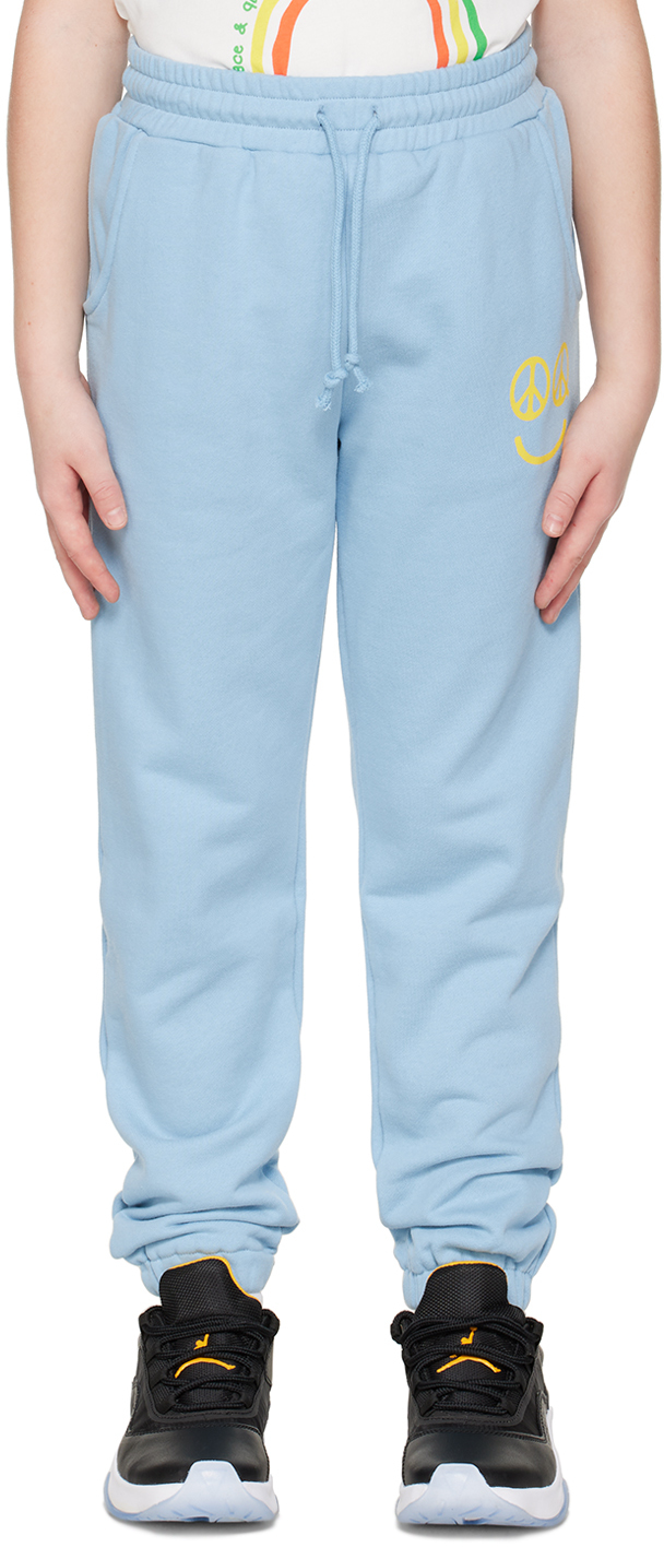 Museum Of Peace And Quiet Ssense Exclusive Kids Blue Sweatpants In Baby Blue