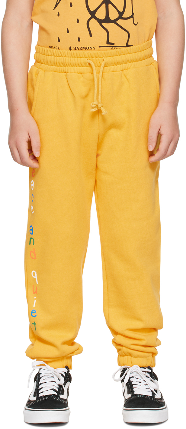 Museum Of Peace And Quiet Ssense Exclusive Kids Yellow Sweatpants