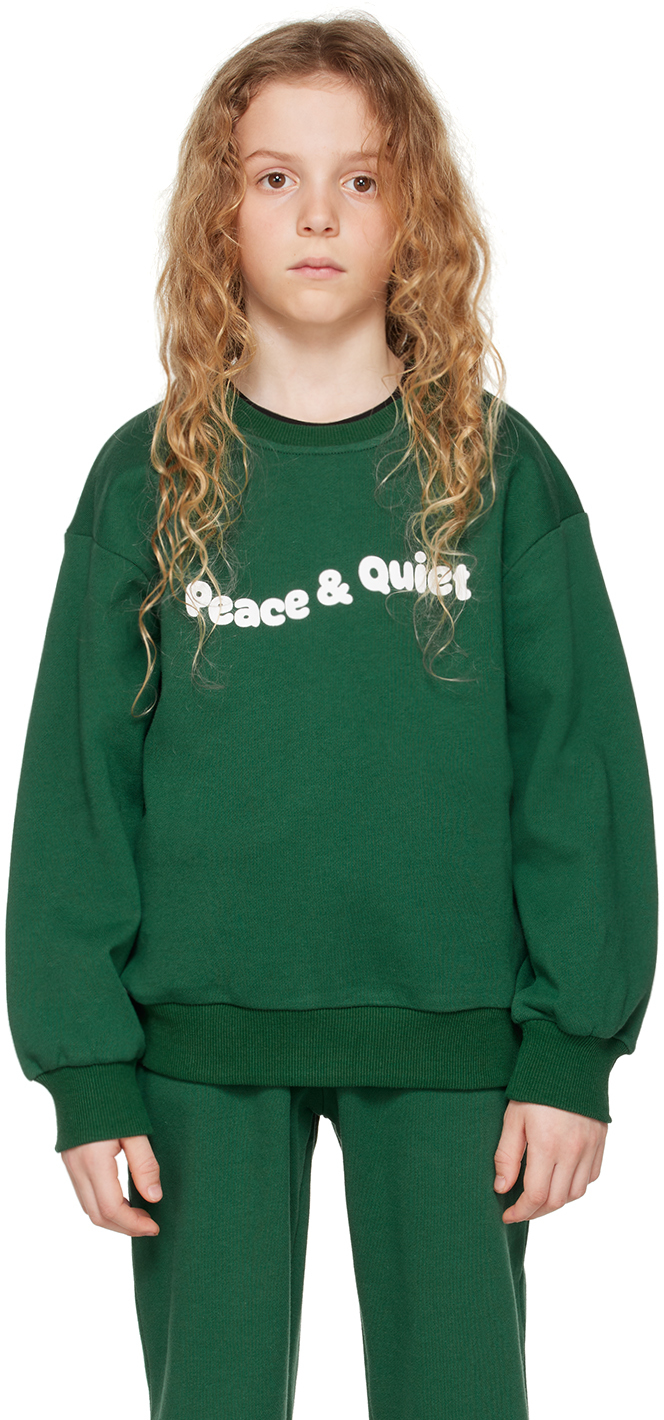 Museum Of Peace And Quiet Ssense Exclusive Kids Green Sweatshirt In Forest