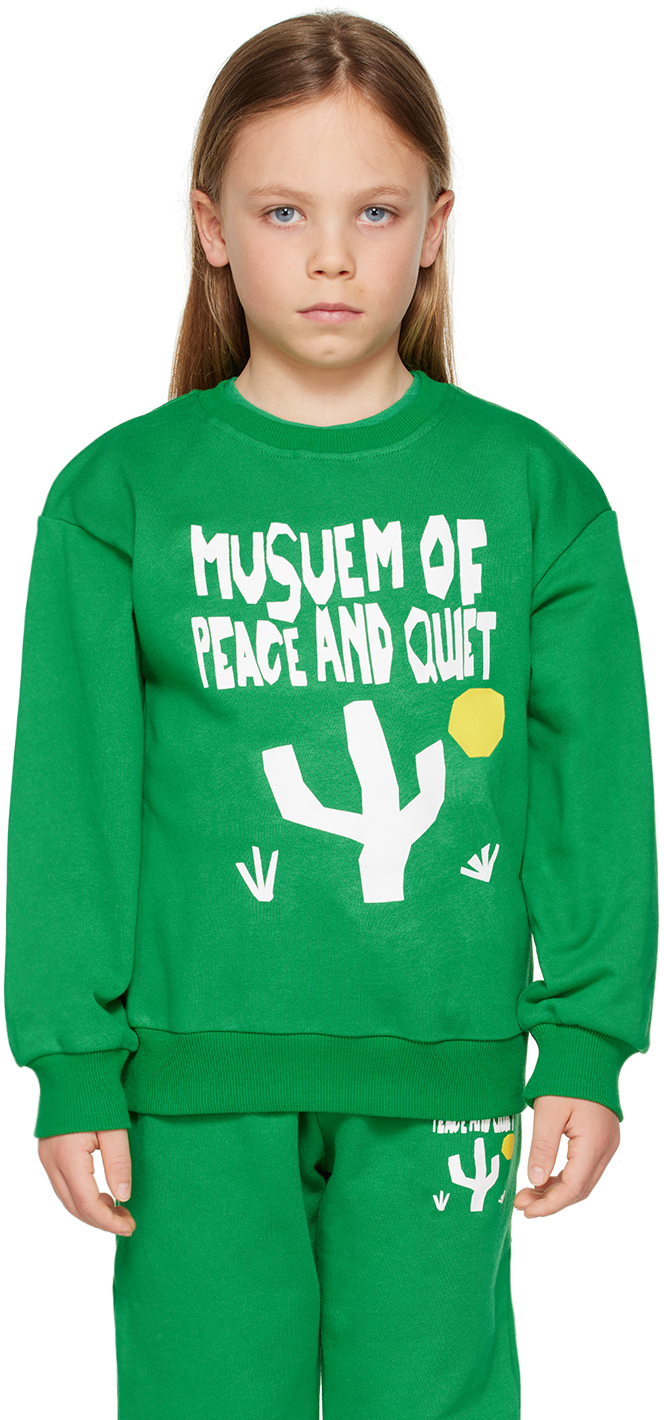 Museum Of Peace And Quiet Ssense Exclusive Kids Green Sweatshirt In Kelly