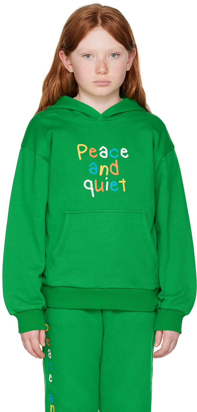 Museum Of Peace And Quiet Ssense Exclusive Kids Green Hoodie In Kelly