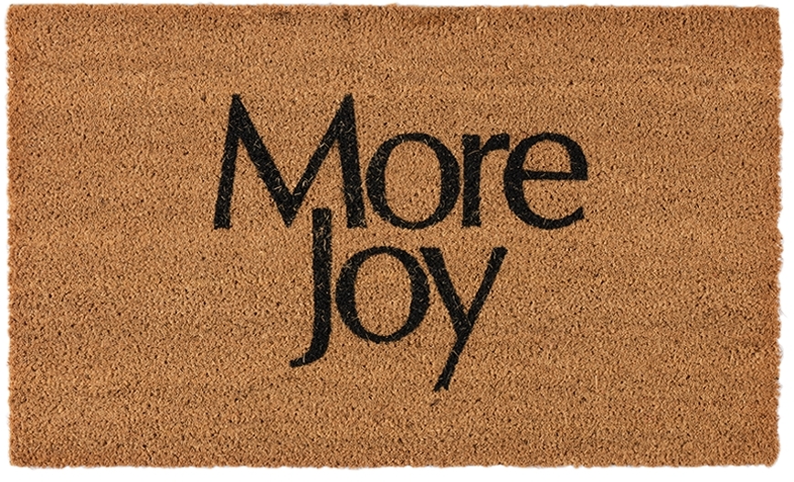 More Joy Brown & Black '' Door Mat In Cork Brown