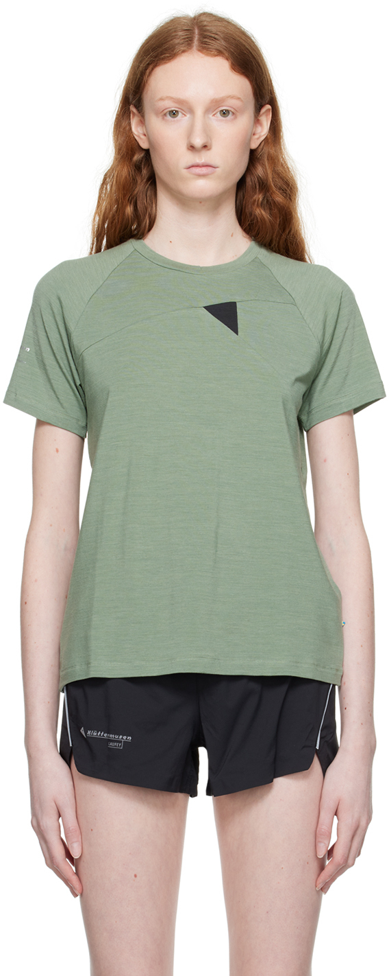 Klättermusen Green Fafne T-shirt In Faded Green