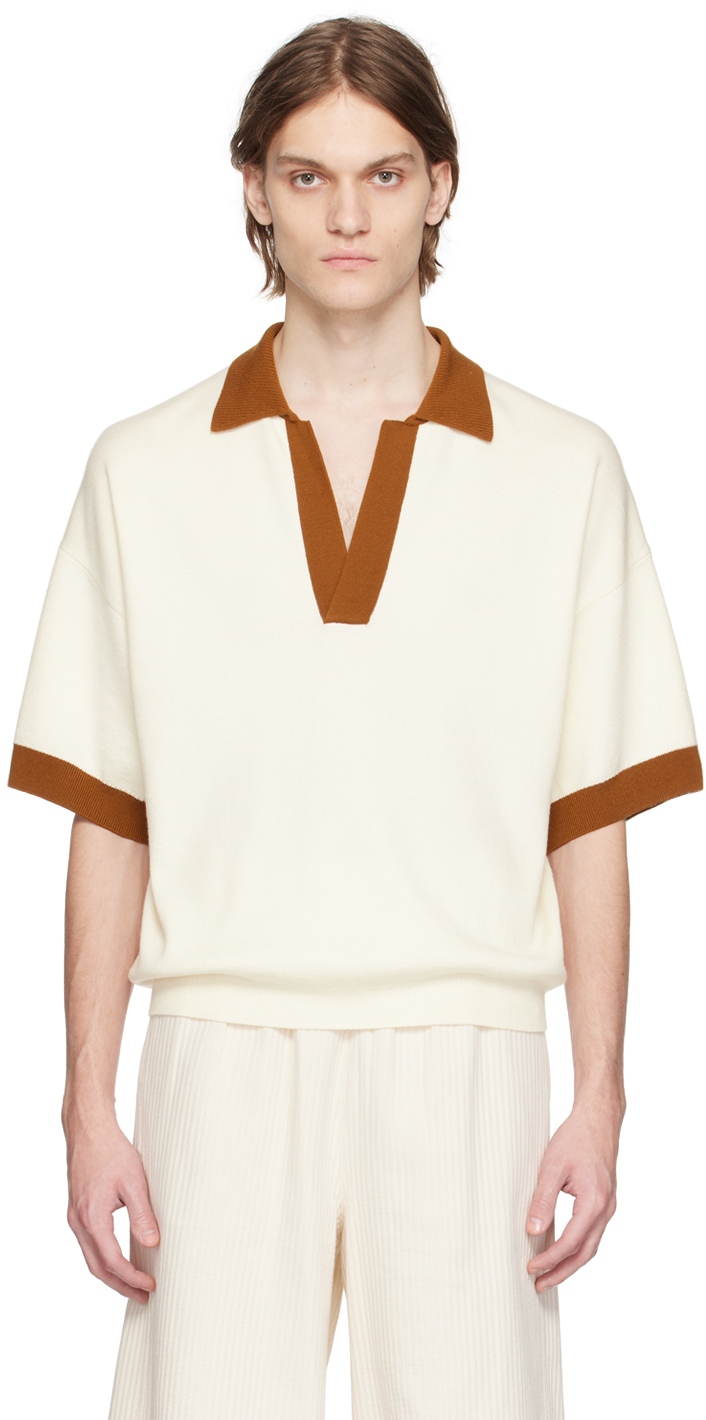 King & Tuckfield Off-White Oversized Polo