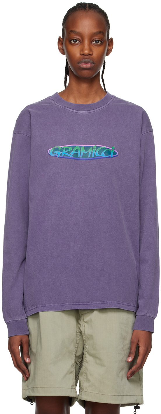 Gramicci Purple Oval Long Sleeve Top In Purple Pigment