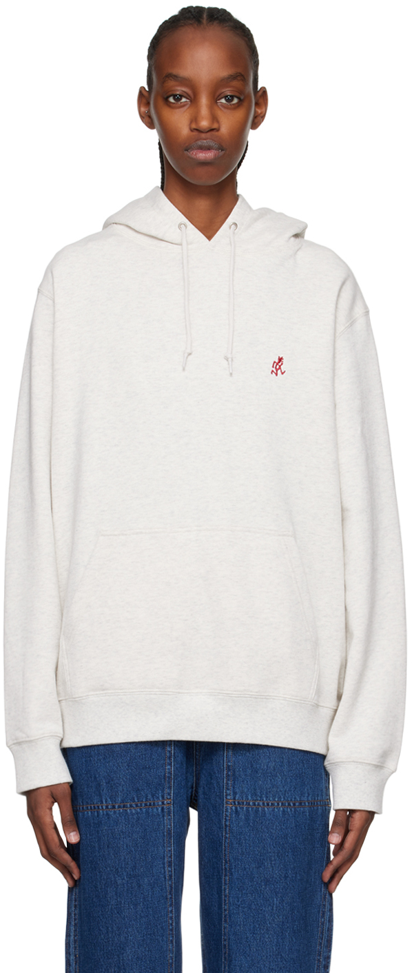 Gramicci Gray One Point Hoodie In Ash Heather