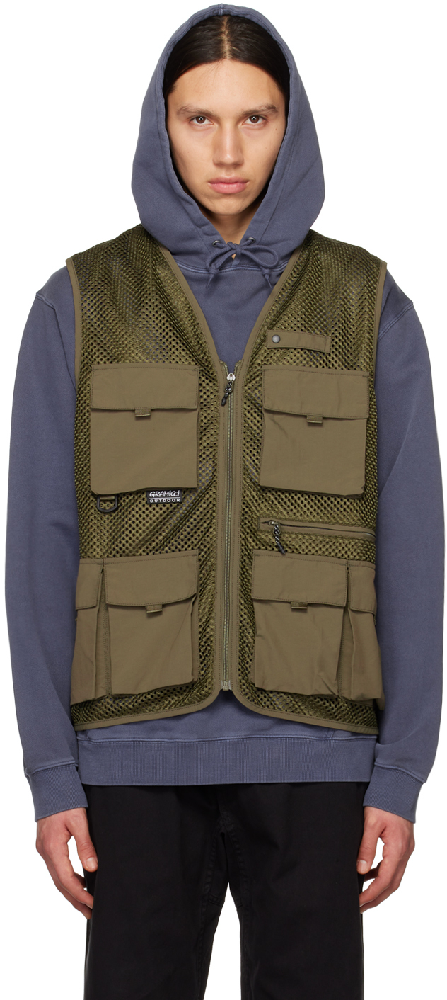 Green Gone Fishing Vest by Gramicci on Sale