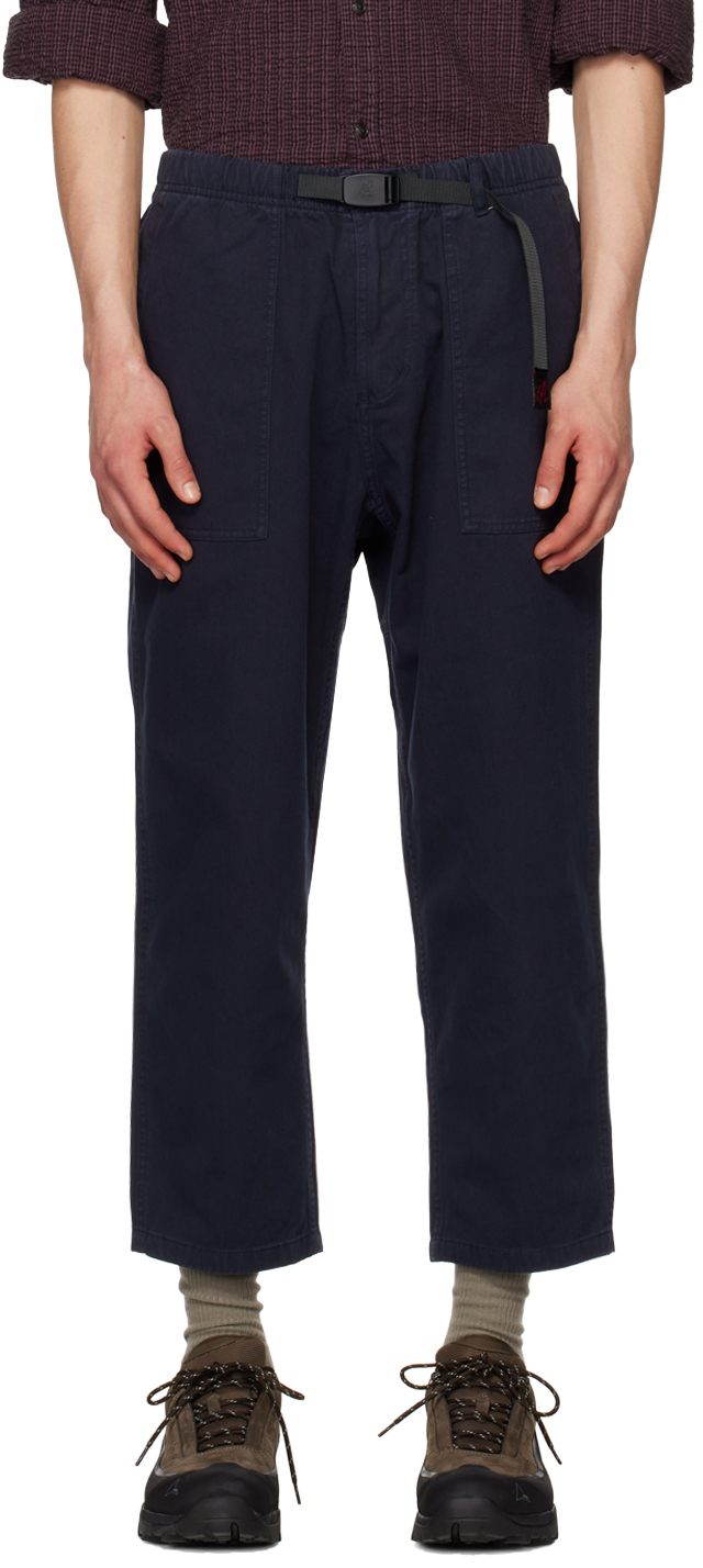 Gramicci Navy Loose Tapered Trousers