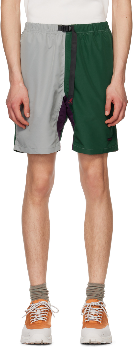 Gramicci Gray & Green Packable Shorts In Crazy Grape