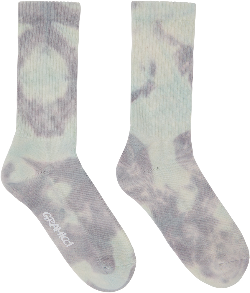 Gramicci Green & Gray Tie-Dye Socks