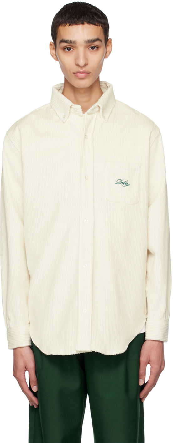 Shop Drôle De Monsieur オフホワイト La Chemise シャツ In Cream