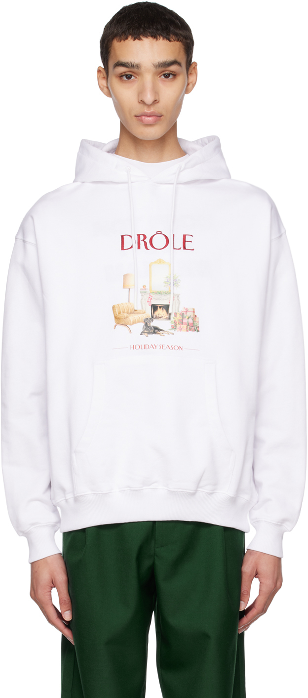 Drôle De Monsieur Drole De Monsieur White Cotton Sweatshirt In White