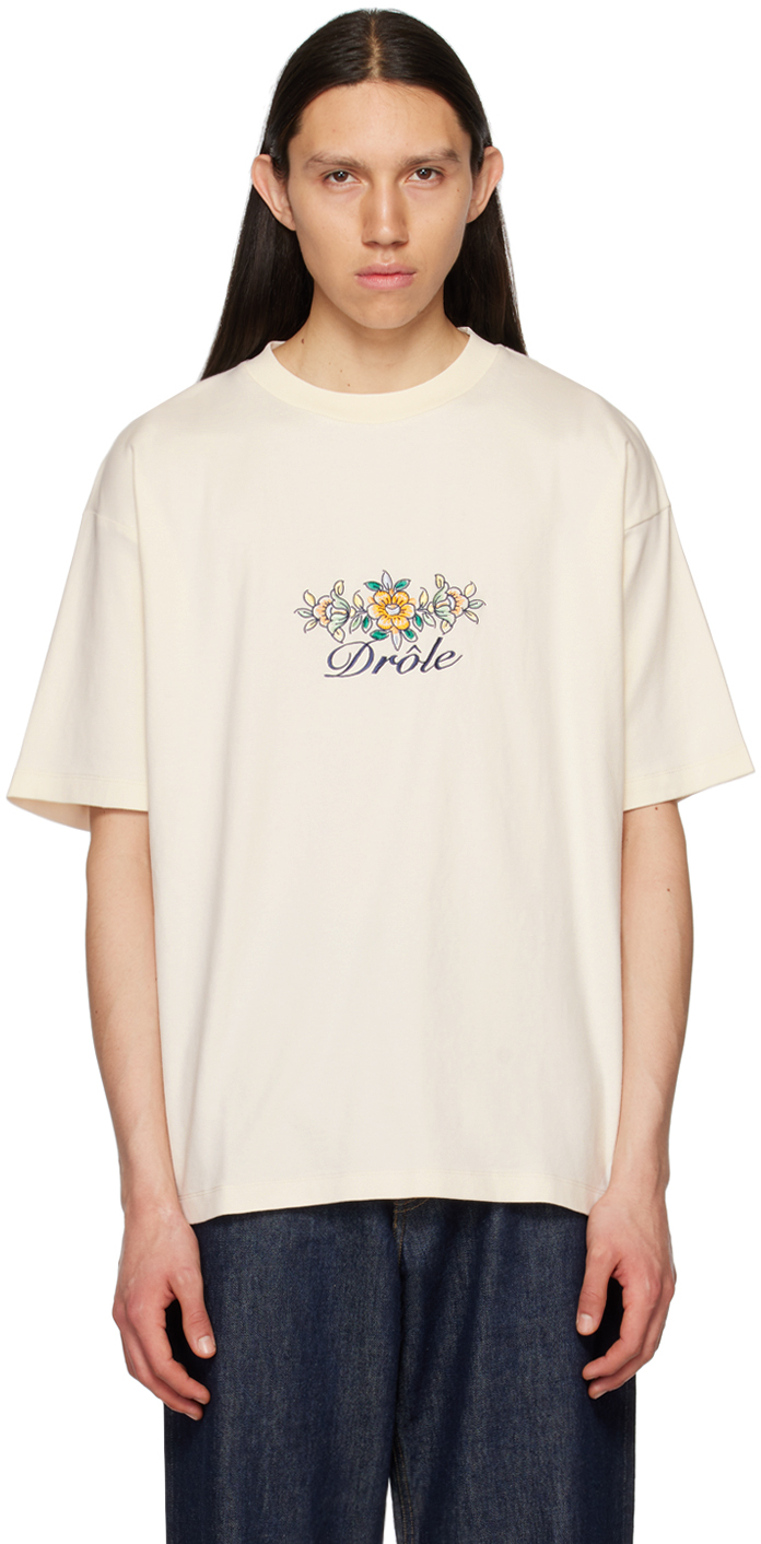Drôle De Monsieur: Off-White 'Le T-Shirt Drôle Fleuri' T-Shirt | SSENSE