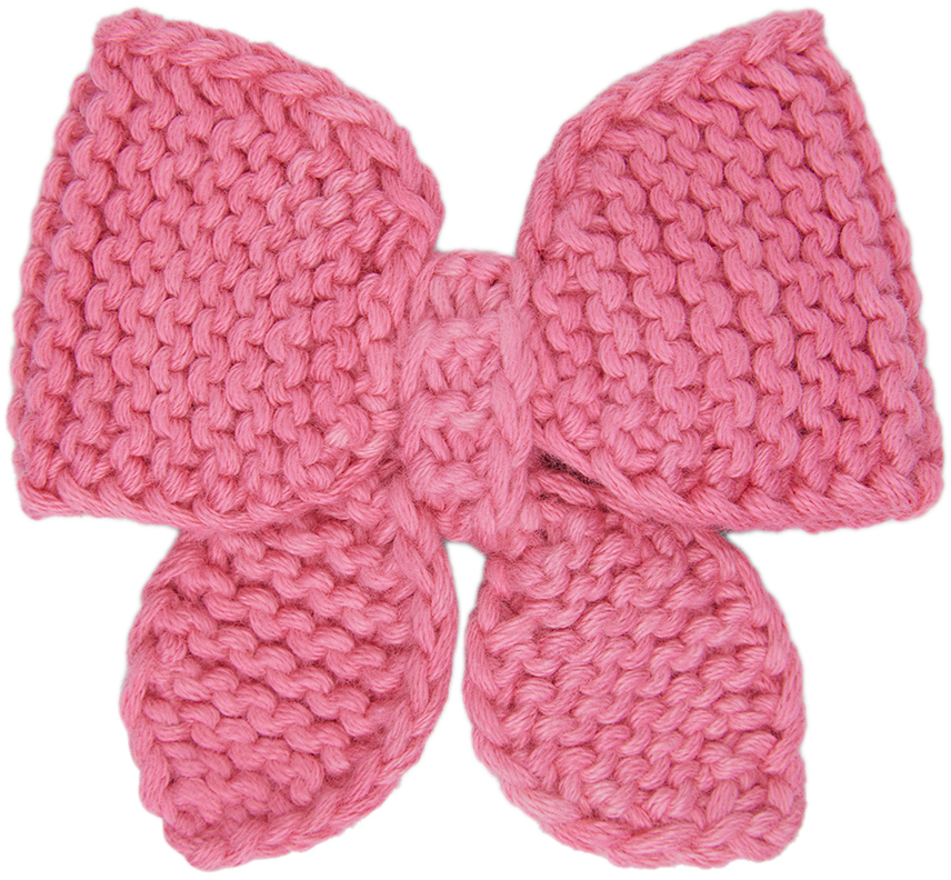 Kids Pink Medium Puff Hair Clip by Misha & Puff SSENSE