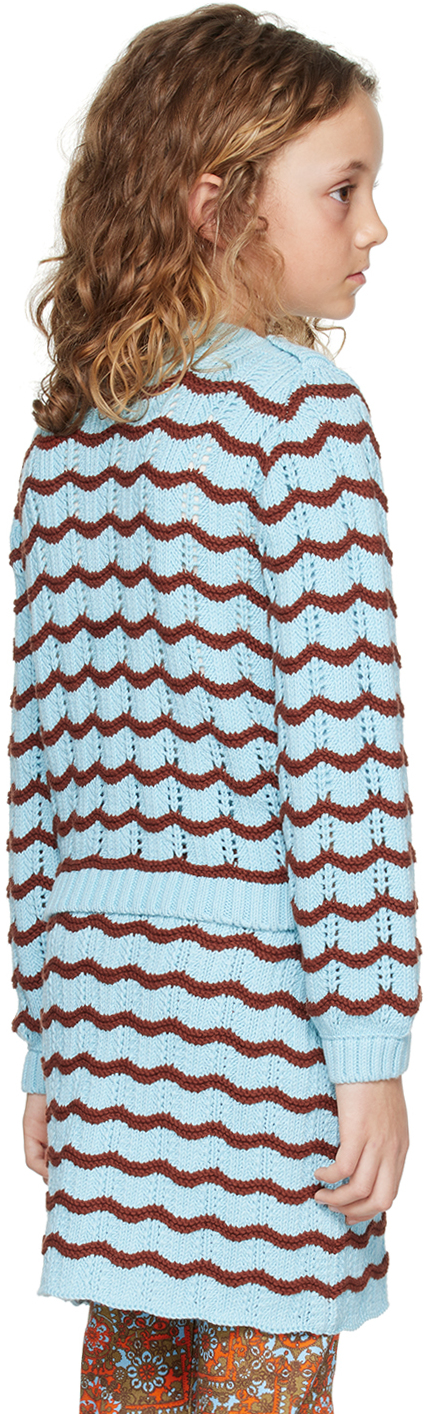 Misha And Puff Kids Blue Rio Sweater In Tide Pool 451