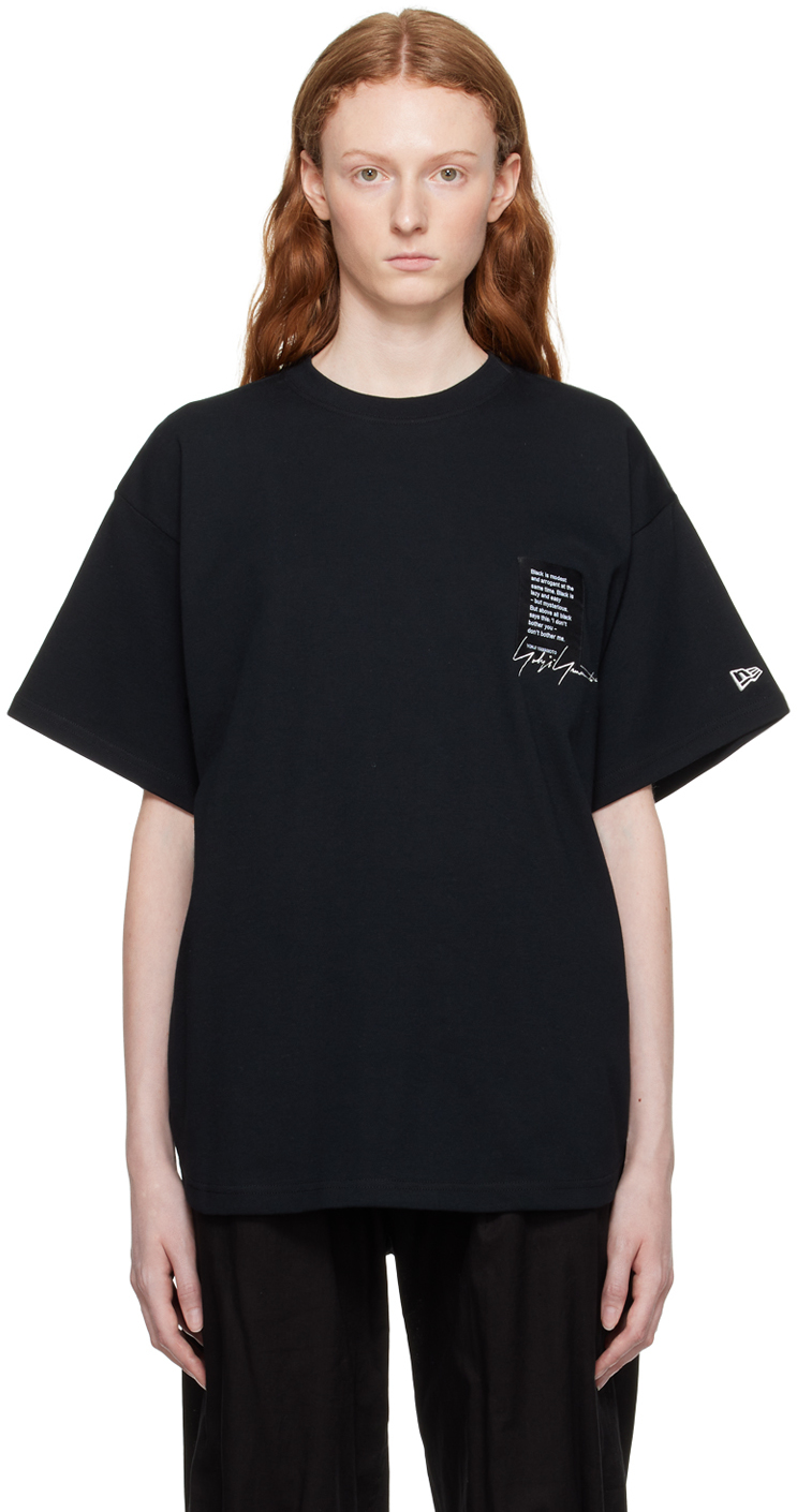 Shop Yohji Yamamoto Black New Era Edition Oversized Performance T-shirt In 1 Black