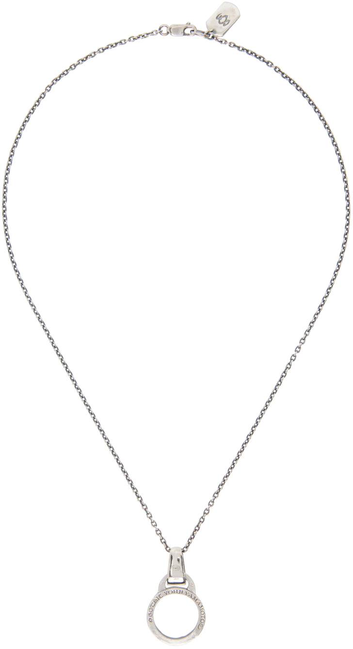 Silver Glass Holder Necklace by Yohji Yamamoto on Sale
